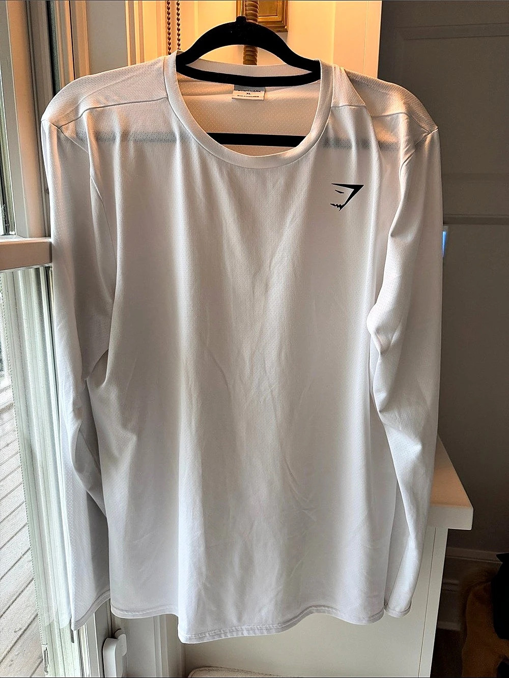 Gymshark Long Sleeve Athletic Shirt White XL Like New
